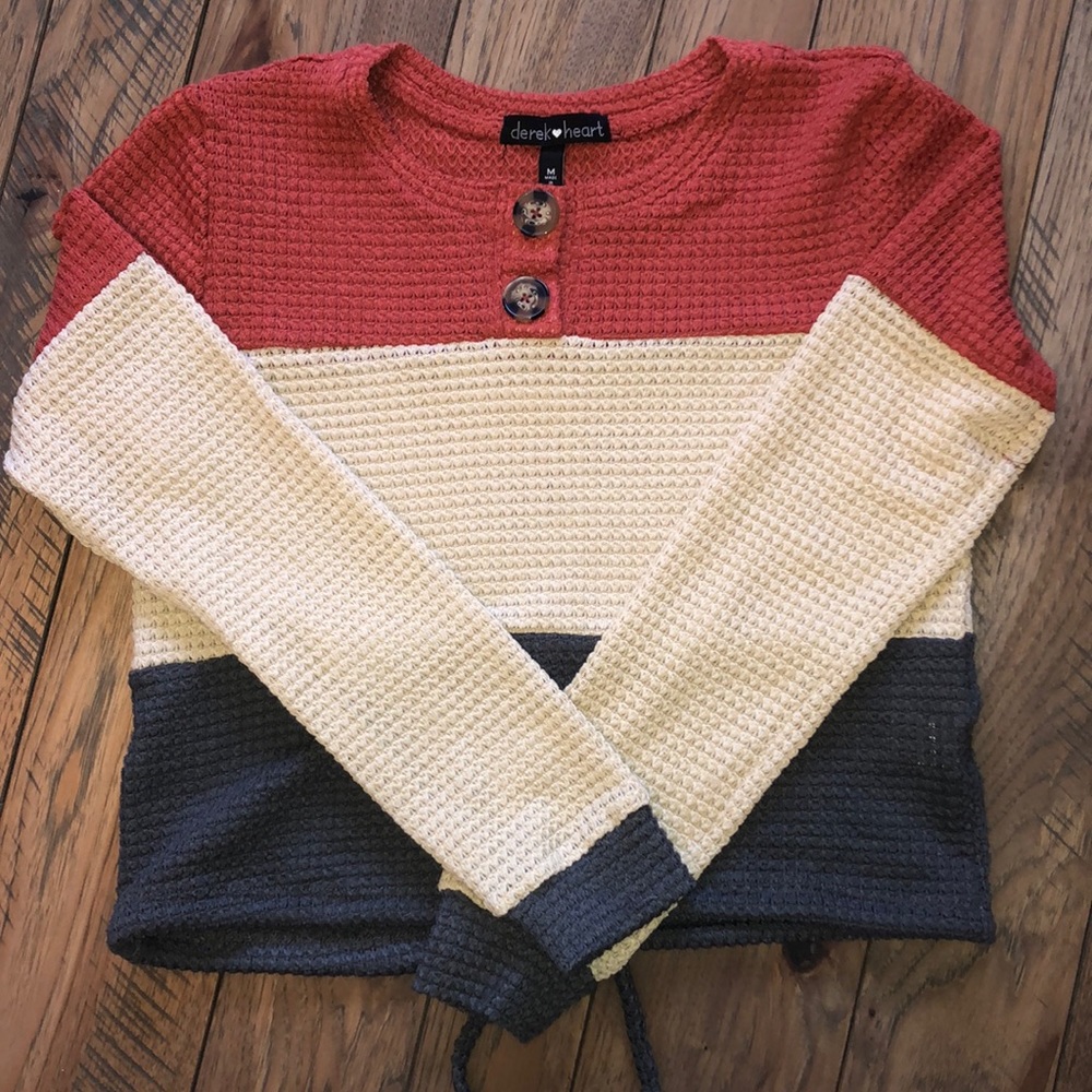 Derek Heart Cropped Sweater